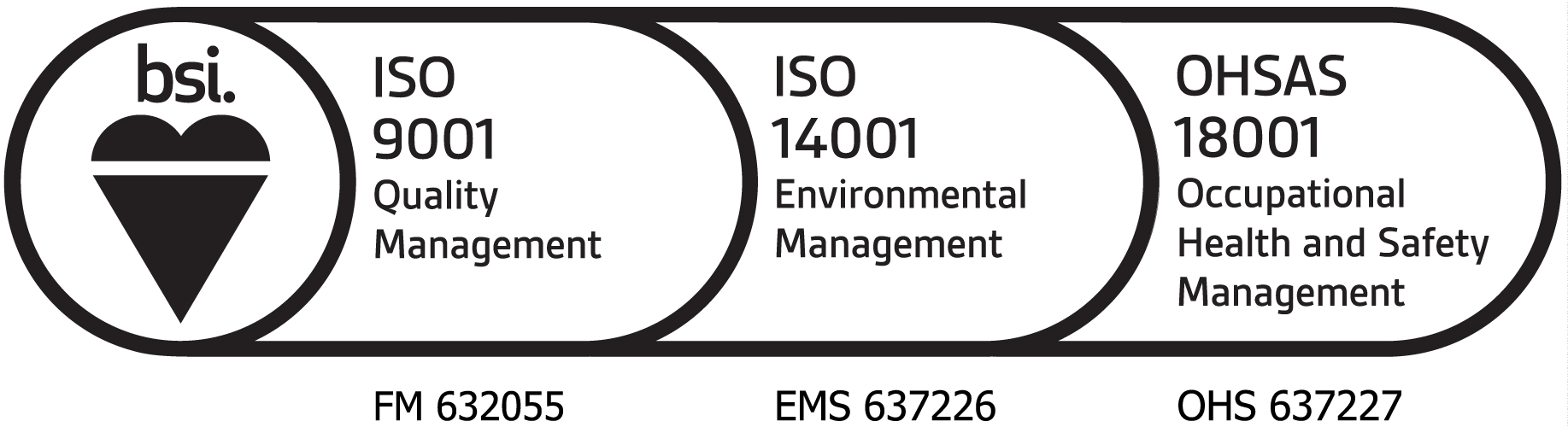 Moka BSI 9001 14001 18001 Certificates